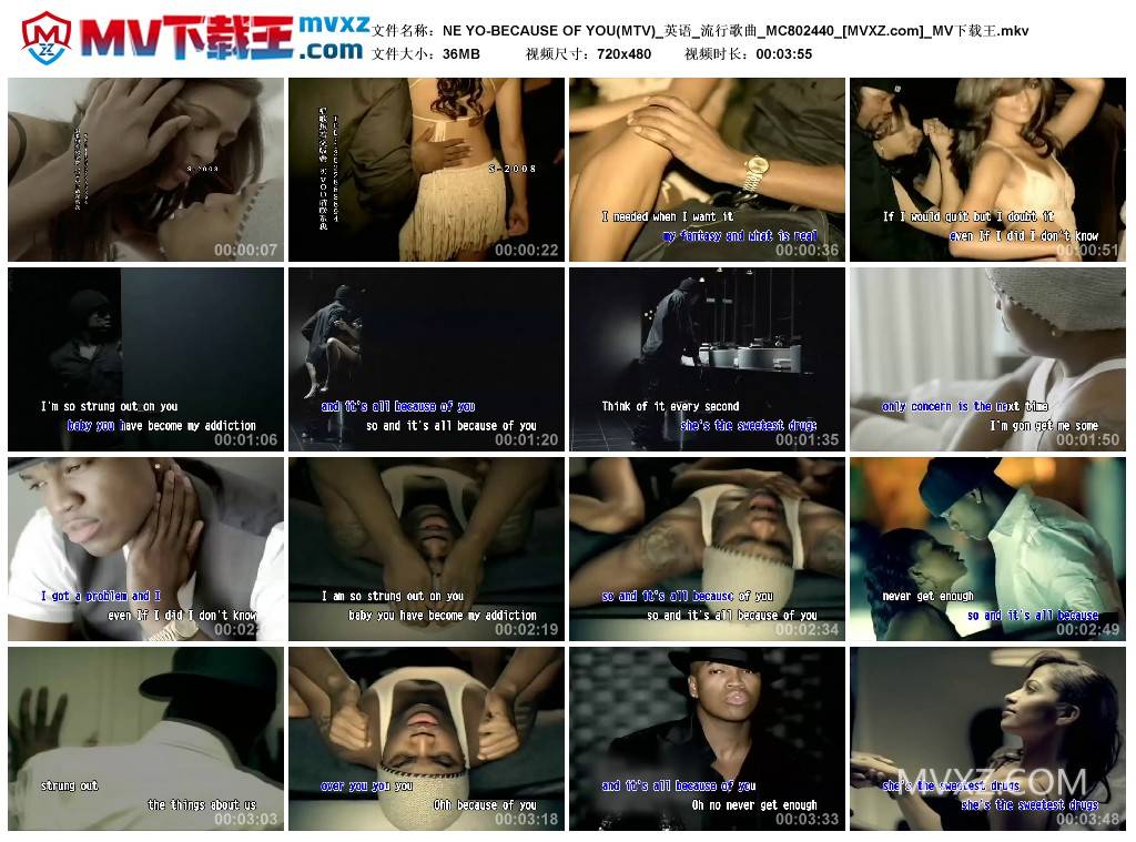 NE YO-BECAUSE OF YOU(MTV)_英语_流行歌曲_MC802440